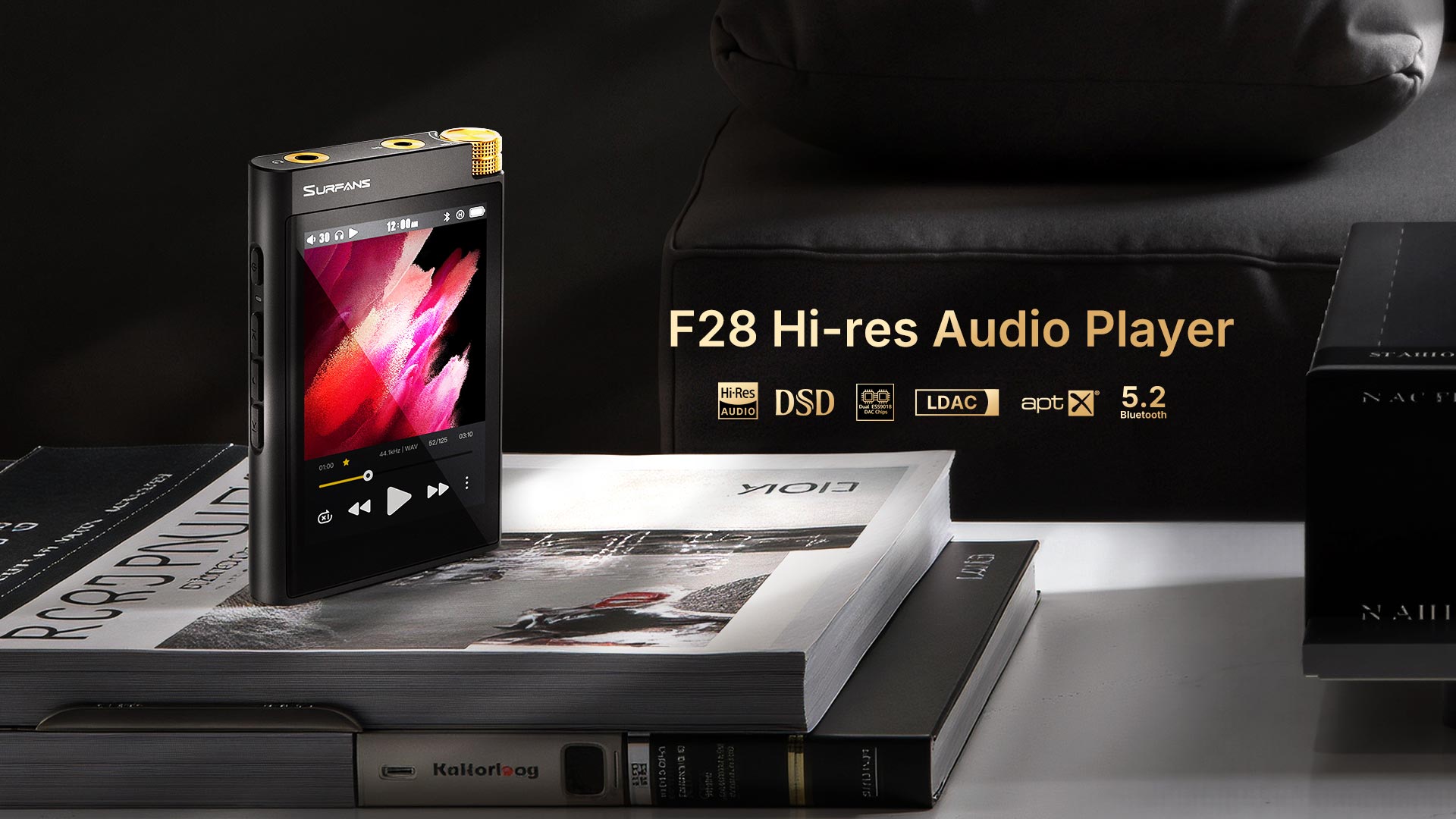 HiF MP3-speler, Hi Res Player, MP3-speler met Bluetooth en WiFi, Digitale Muziekspeler Bluetooth 5.3 Lossless DSD FLAC HD HiFi Draagbare MP3-speler HiF MP3-speler, Hi Res Player, MP3-speler met Bluetooth en WiFi, Digitale Muziekspeler Bluetooth 5.3 Lossless DSD FLAC HD HiFi Draagbare MP3-speler