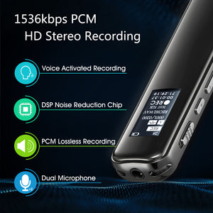 Surfans Digital Voice Recorder,16GB Professional Recording Device with Playback