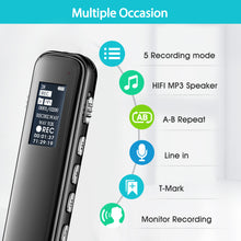 将图片加载到图库查看器，Surfans Digital Voice Recorder,16GB Professional Recording Device with Playback
