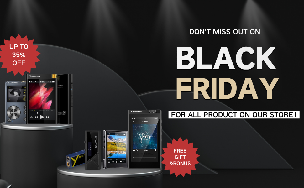 Black Friday 2025: Best Hi-Res Audio Player Deals — Up to 35% Off Surfans HiFi Players