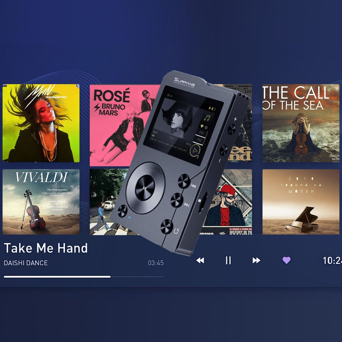 Surfans F20 – Compact HiFi Music Player with Big Sound