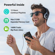 将图片加载到图库查看器，HiFi Bluetooth Mp3 Player: F28 High Res Lossless Portable Music Player - 3.5 inch Digital Audio Player 32GB Support up to 512GB
