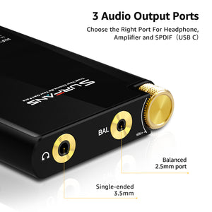 HiFi Bluetooth Mp3 Player: F28 High Res Lossless Portable Music Player - 3.5 inch Digital Audio Player 32GB Support up to 512GB