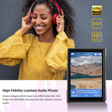将图片加载到图库查看器，Surfans HiFi MP3 Player with Bluetooth: F22 Full Touch Lossless Music Player - Portable High Resolution DSD Digial Audio Player 32GB Memory Expandable up to 1TB

