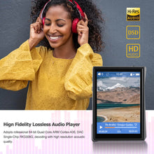 Load image into Gallery viewer, Surfans HiFi MP3 Player with Bluetooth: F22 Full Touch Lossless Music Player - Portable High Resolution DSD Digial Audio Player 32GB Memory Expandable up to 1TB
