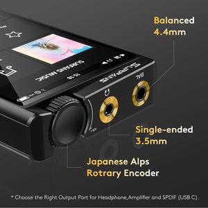 Surfans HiFi Mp3 Player with Bluetooth: F35 DSD Lossless Music Player - 4.0 inches Hi Res Digital Audio Player 128GB Support up to 512GB Memory Card