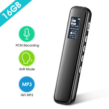 将图片加载到图库查看器，Surfans Digital Voice Recorder,16GB Professional Recording Device with Playback
