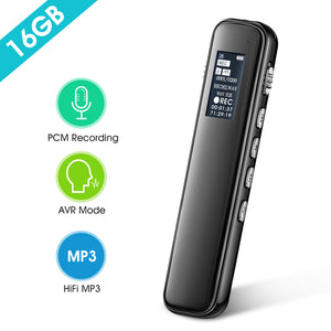 Surfans Digital Voice Recorder,16GB Professional Recording Device with Playback