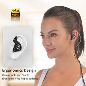 Surfans SE01 IEM Headphone, High-Res Lossless Hybrid Driver in-Ear Monitors Earphone, Noise Isolating Deep Bass Wired Earbuds with 0.78mm 2pin Detachable Cable …