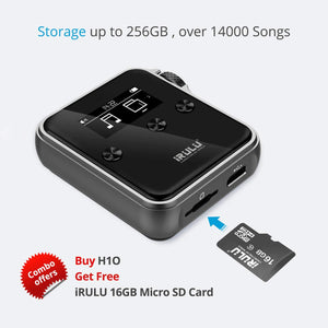 Surfans H10 High Resolution Mp3 Player with Bluetooth：16GB DSD HiFi Lossless Audio Player Metal with Clip for Music Lover and Sports, Support up to 256GB